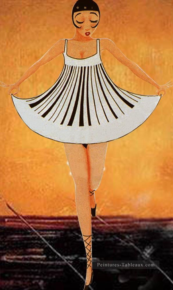 fille dansante décorative originale Peintures à l'huile